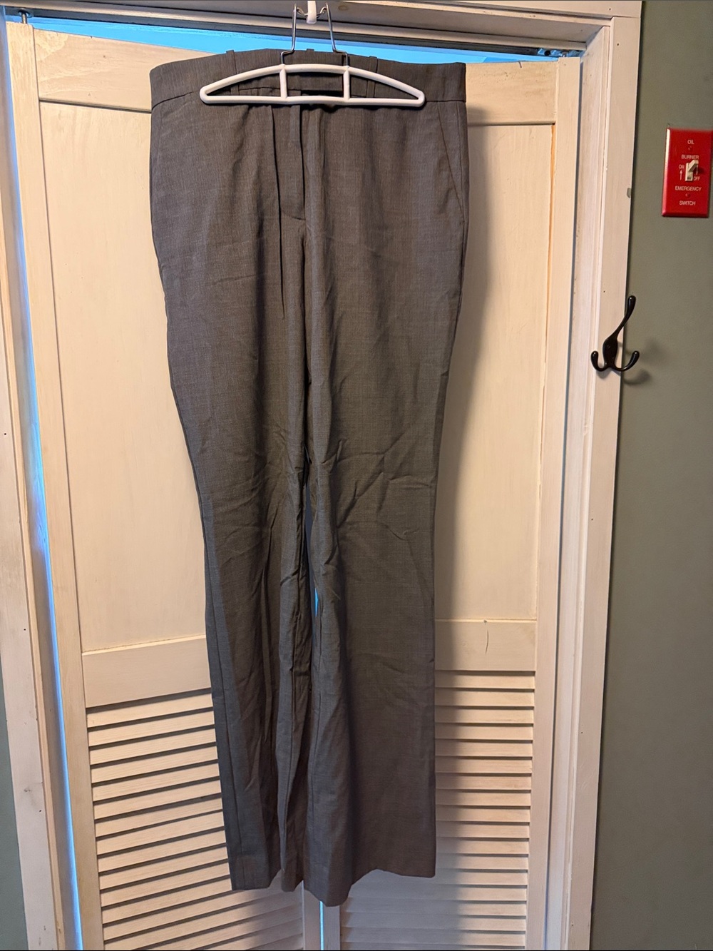 J. Crew Gray Women's Straight-Leg Trousers